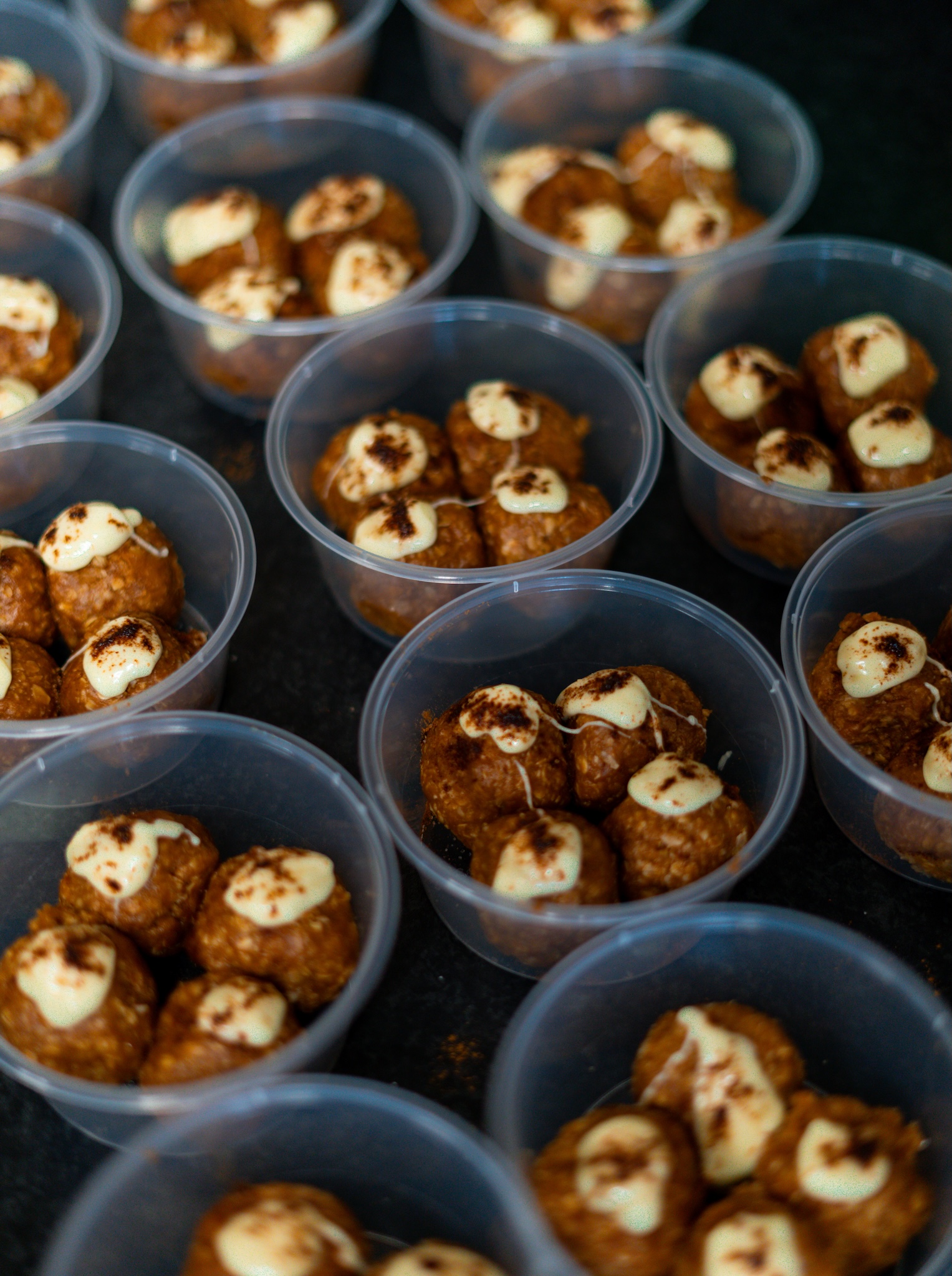 Fresh protein balls prepared by Empowered Eats